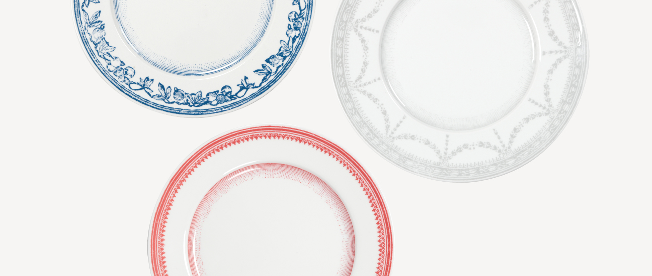 Collection d’arts de la table Grand Siècle design Florence Bourel pour Pillivuyt