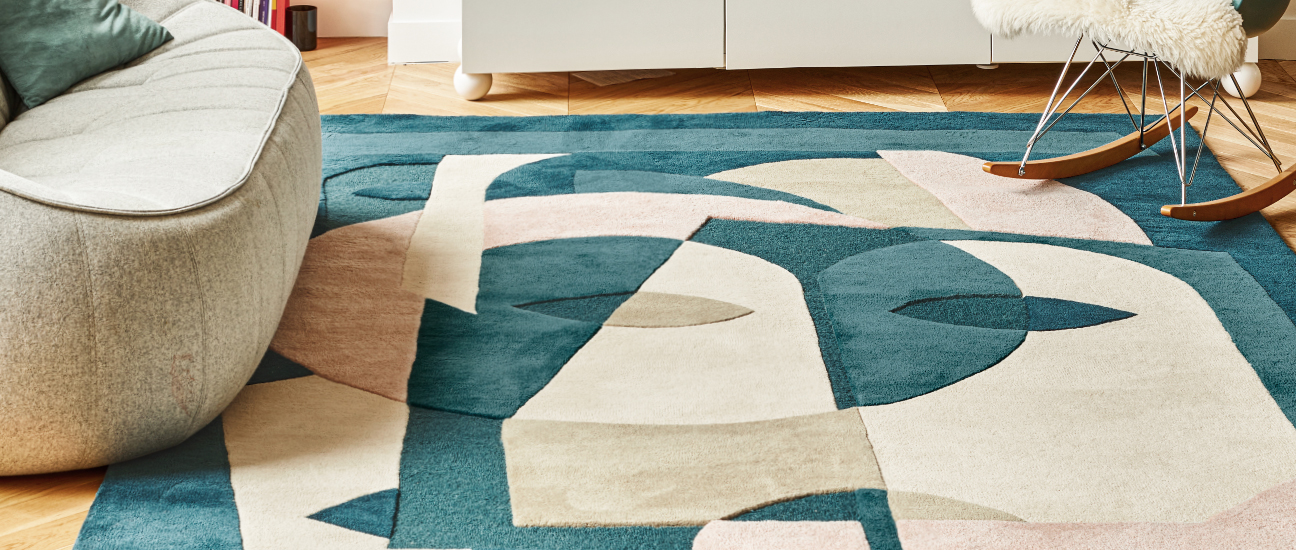 Le Tapis Aduma dessiné pour Toulemonde Bochart par la designer Florence Bourel