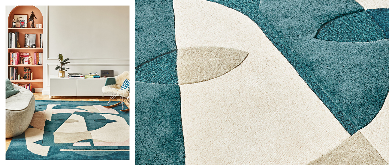 Le Tapis Aduma dessiné pour Toulemonde Bochart par la designer Florence Bourel