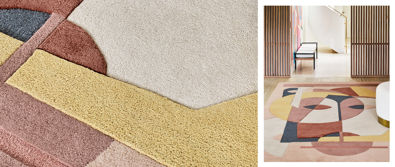 Le Tapis Aduma dessiné pour Toulemonde Bochart par la designer Florence Bourel